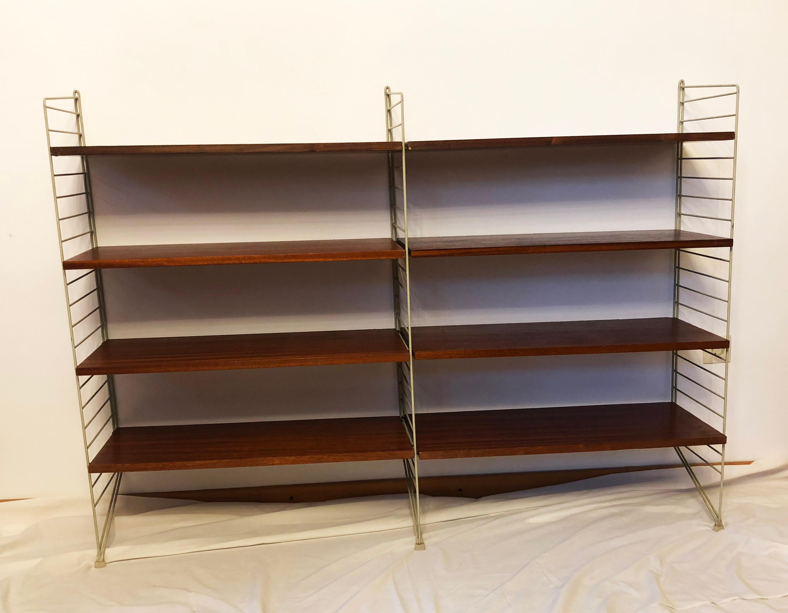 Modular String Wall Unit in Teak by Nisse Strinning, Sweden 4