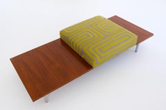 Banc de table modulaire de George Nelson pour Herman Miller avec coussin Pierre Frey