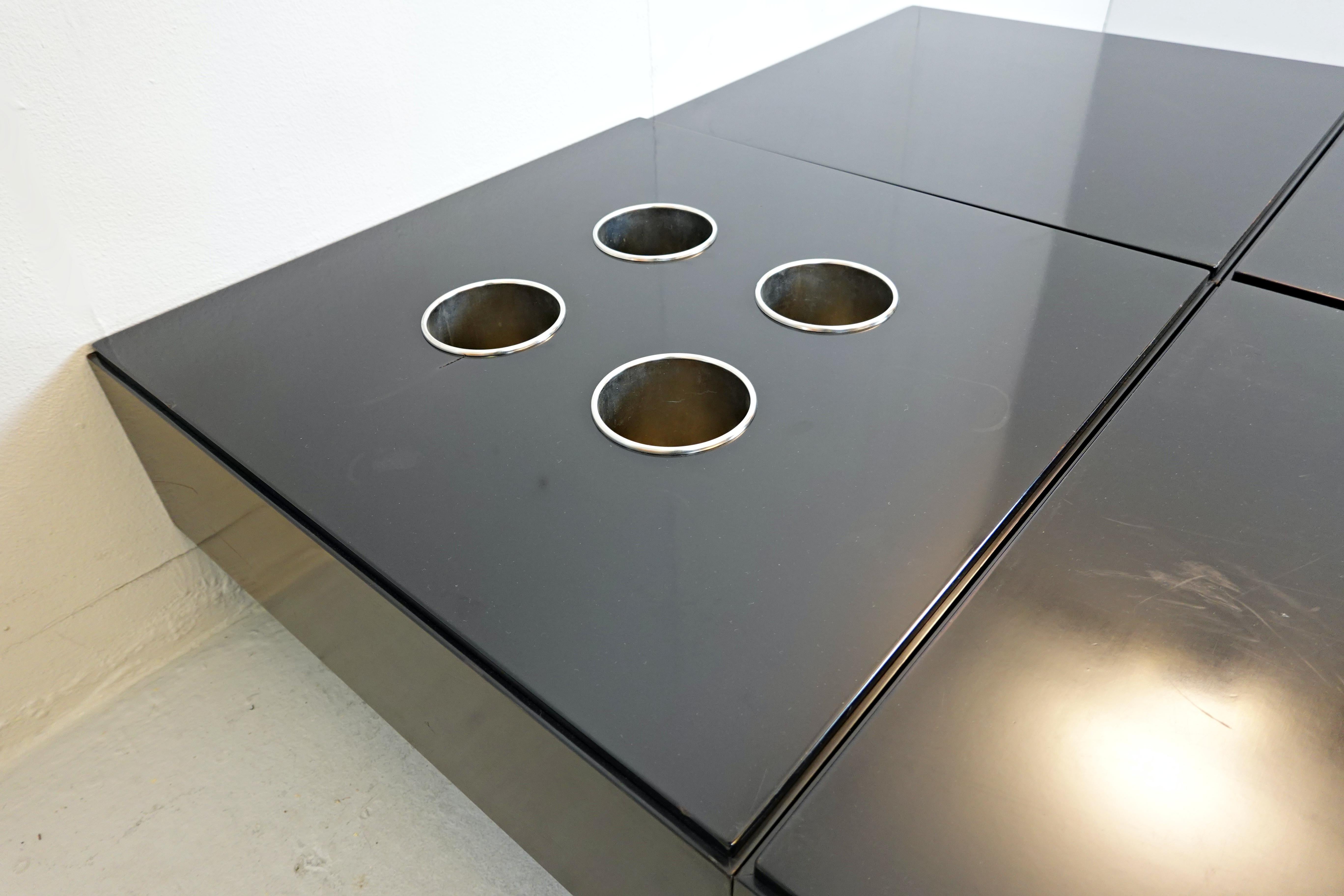 Metal Modular Table by Willy Rizzo