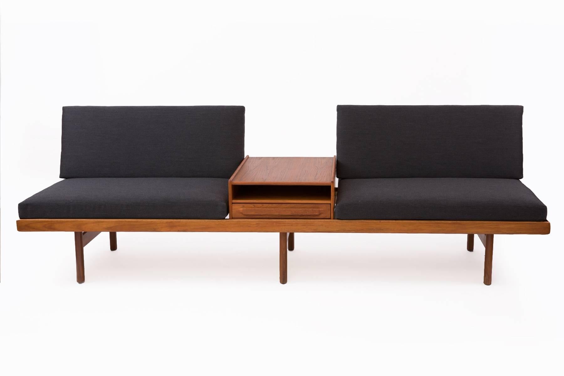 Mid-Century Modern Modular Teak and Upholstered Sofa by Sorlie & Sarpsbord