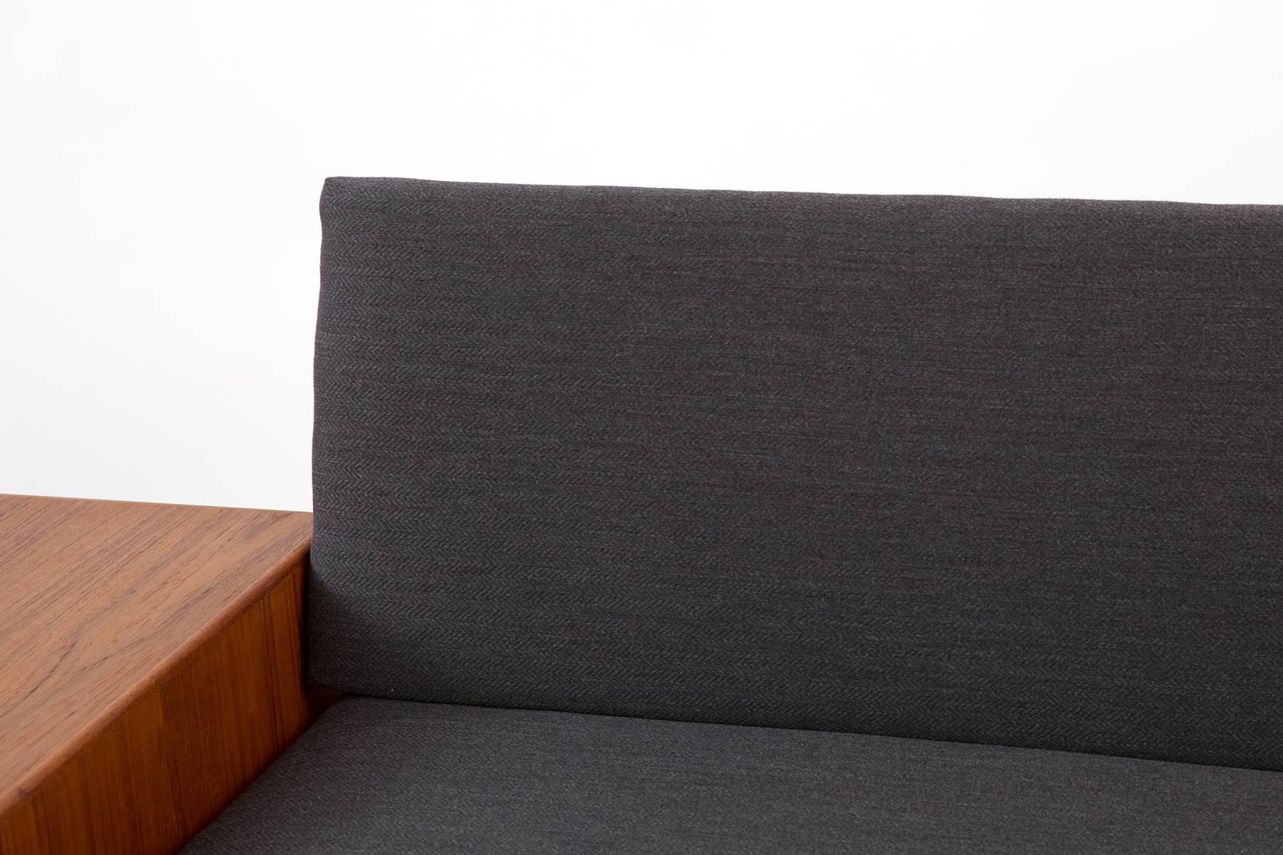 Norwegian Modular Teak and Upholstered Sofa by Sorlie & Sarpsbord