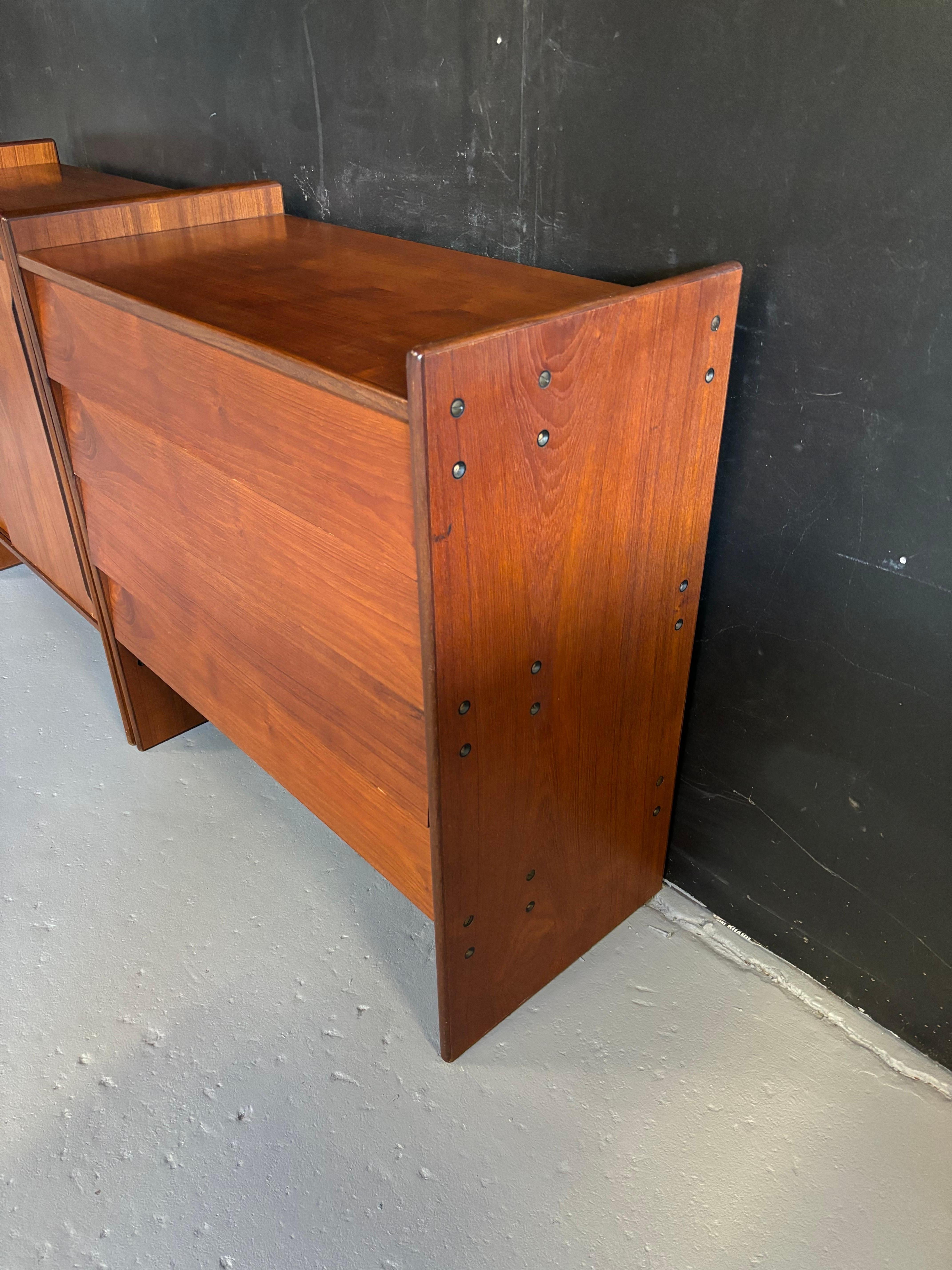 Mid-20th Century Modular Teak Danish Cabinets, Set of 2