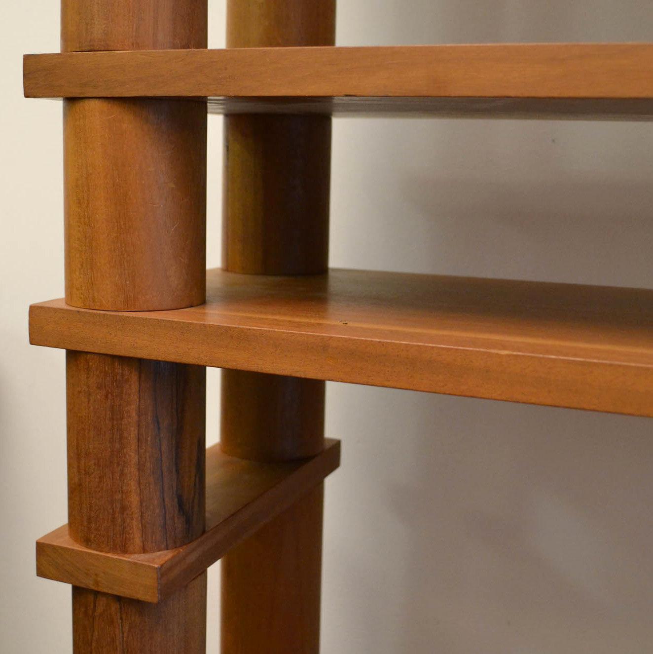 Modular Teak Free Standing Shelving Unit French 1960's 4