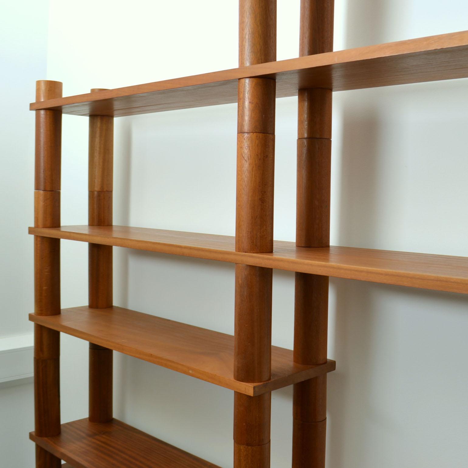 Modular Teak Free Standing Shelving Unit French 1960's In Excellent Condition In London, GB