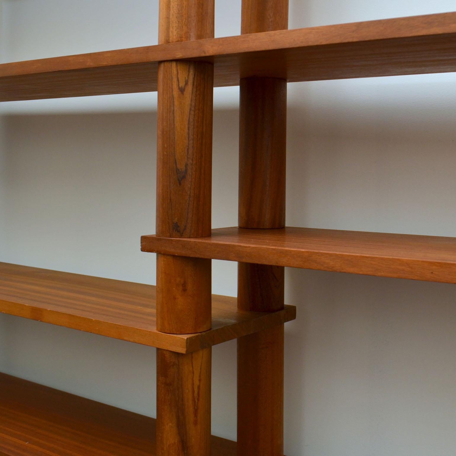 Modular Teak Free Standing Shelving Unit French 1960's 2