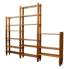 Modular Teak Free Standing Shelving Unit French 1960's