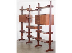 Modular Teak Library or Room Divider by Edmondo Palutari for Dassi, Italy, 1950