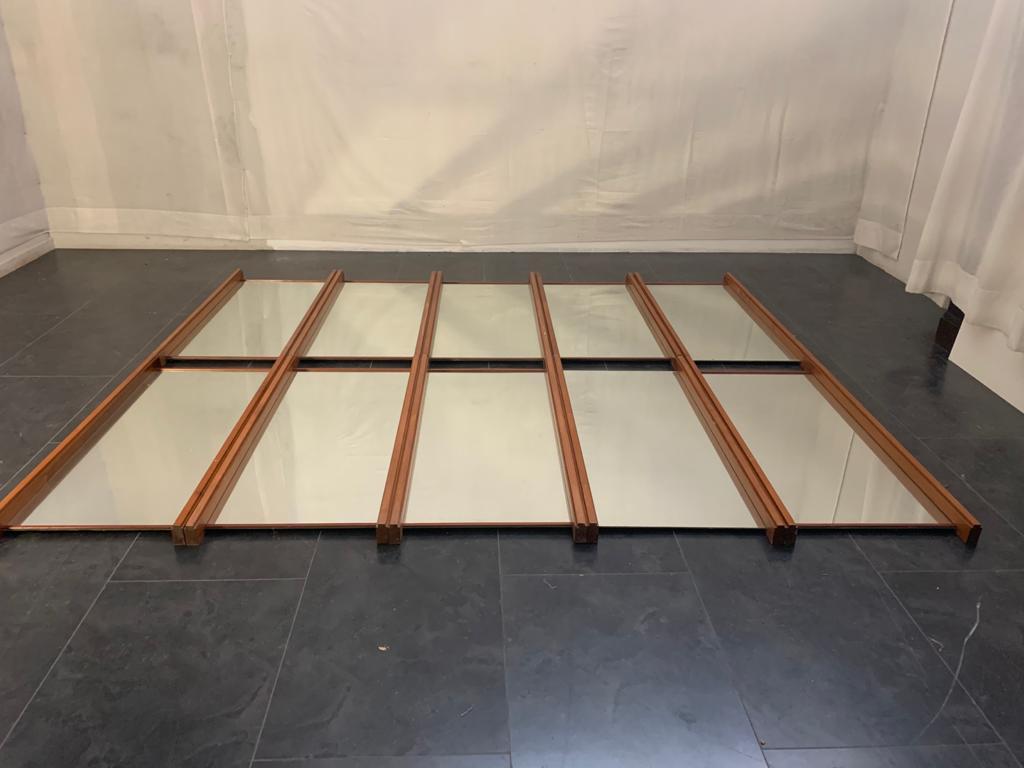 Miroir modulaire en teck, annes 1970 en vente 2