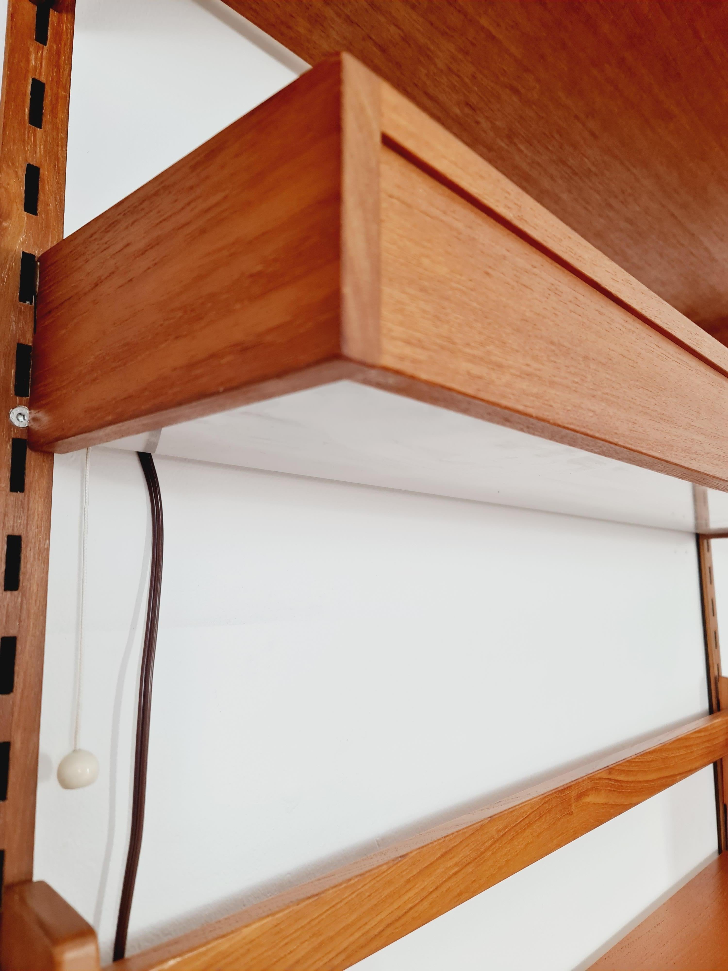 Modular Teak shelving system by Kai kristansen for FH Möbel , Denmark, 1960s For Sale 1