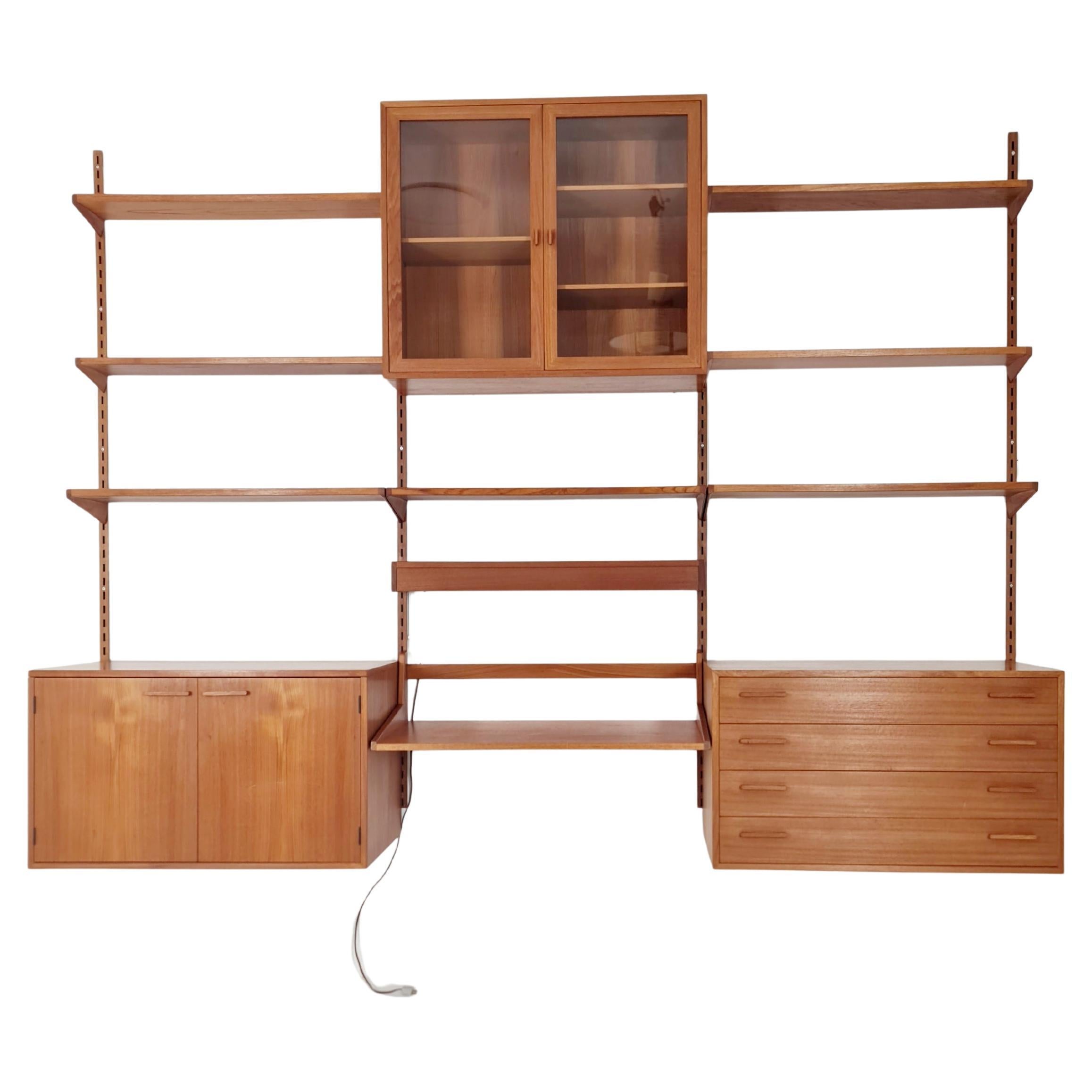 Modulares Regalsystem aus Teakholz von Kai kristansen für FH Möbel , Dänemark, 1960er Jahre