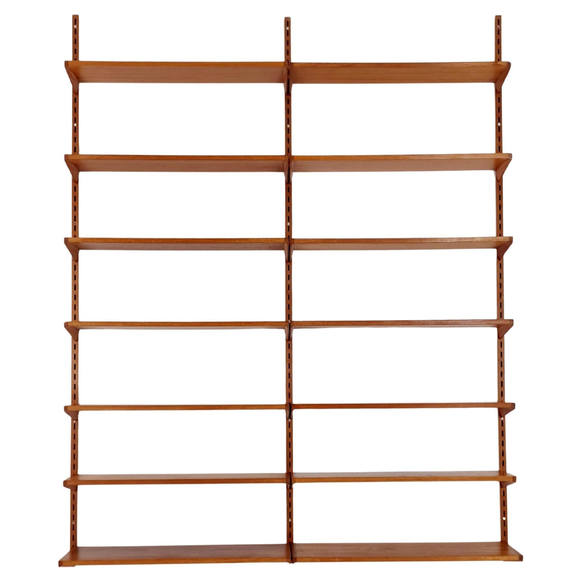 Modulares Regalsystem aus Teakholz von Kai kristansen für FH Möbel , Dänemark, 1960er Jahre