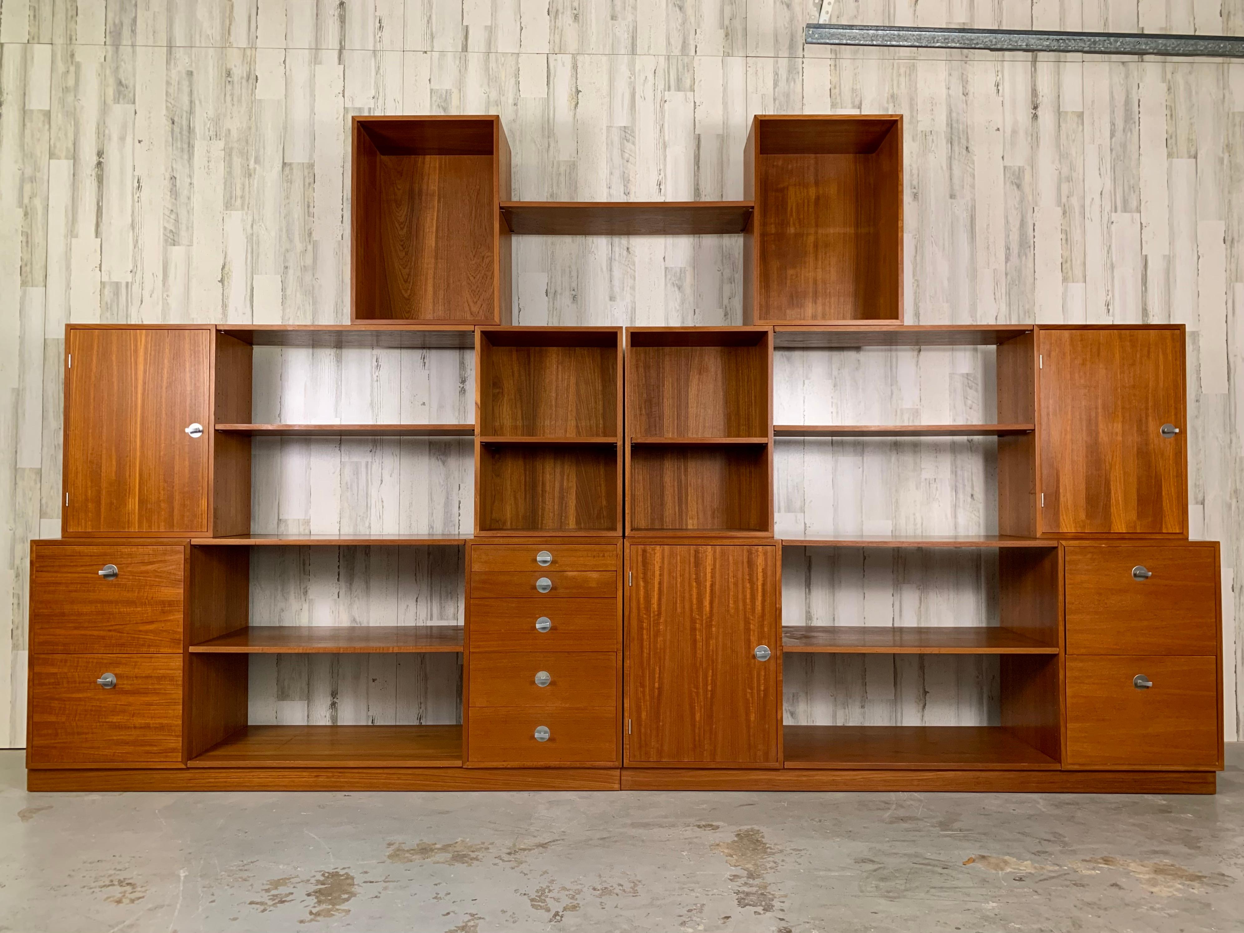 20th Century   Modular Teak Wall Units by Finn Juhl for France & Son For Sale