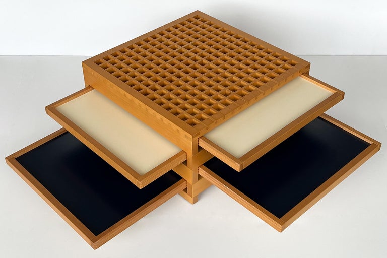 Stained Modular Tetra Coffee Table by Bernard Vuarnesson for Bellato For Sale