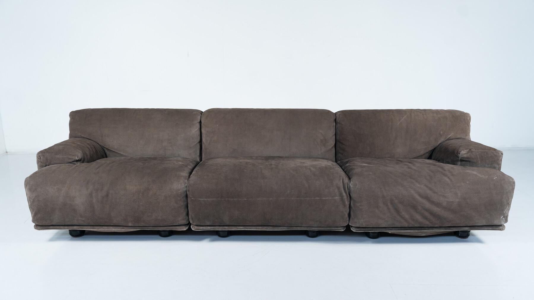 Modular Three-Seater Fiandra Sofa by Vico Magistretti, Cassina - Original Fabric For Sale 2