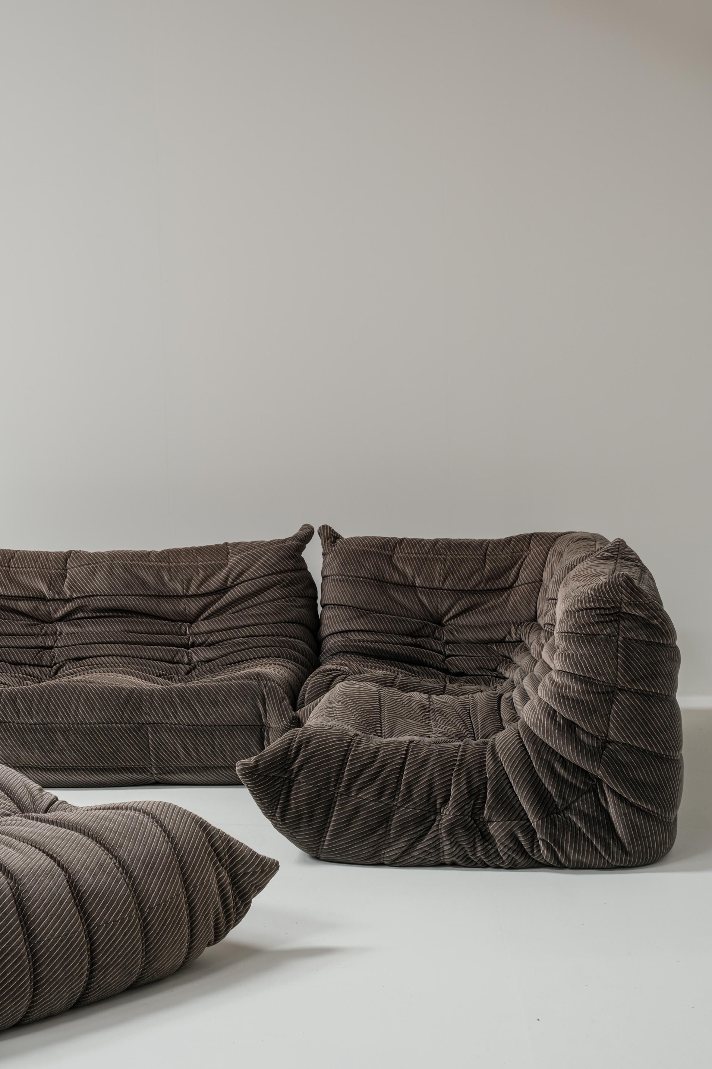 Textile Modular togo lounge sofa by Michel Ducaroy for Ligne Roset 1970 Original fabric