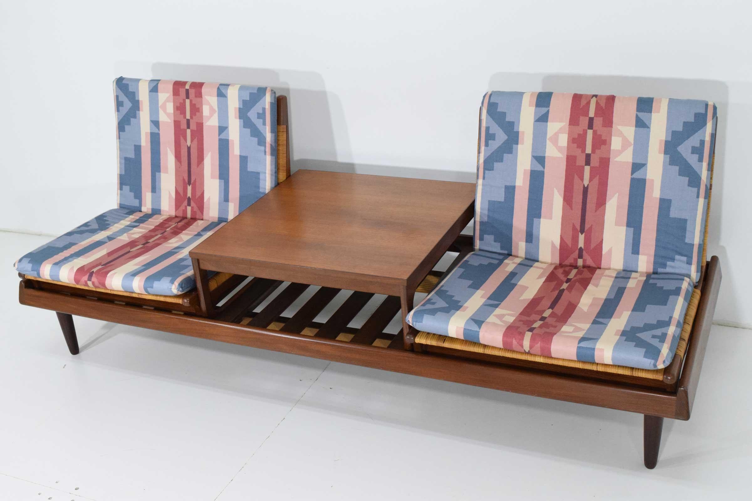 20th Century Modular TV Bench Model 161 Designed by Hans Olsen for Bramin, Denmark, 1957