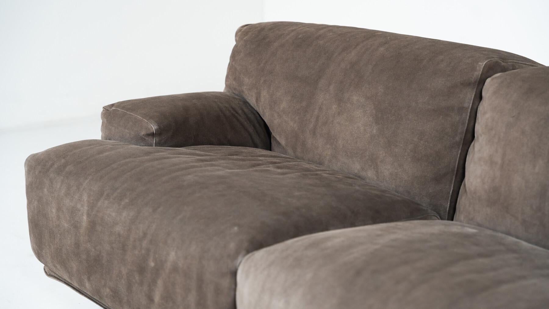 20ième siècle Canapé modulaire deux places Fiandra de Vico Magistretti, Cassina - Tissu original en vente