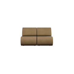 Modular Two-Seater Hanabira T1 beige fabric handcrafted by Murmurio