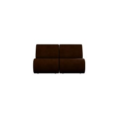 Modular Two-Seater Hanabira T1 Terra Cota Velvet fabric handcrafted by Murmurio