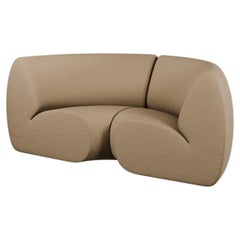 Modular Two-Seater Hanabira T3 beige fabric handcrafted by Murmurio