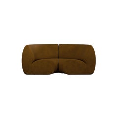 Modular Two-Seater Hanabira T3 Taupe fabric handcrafted by Murmurio