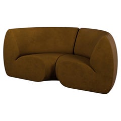 Modular Two-Seater Hanabira T3 Taupe fabric handcrafted by Murmurio