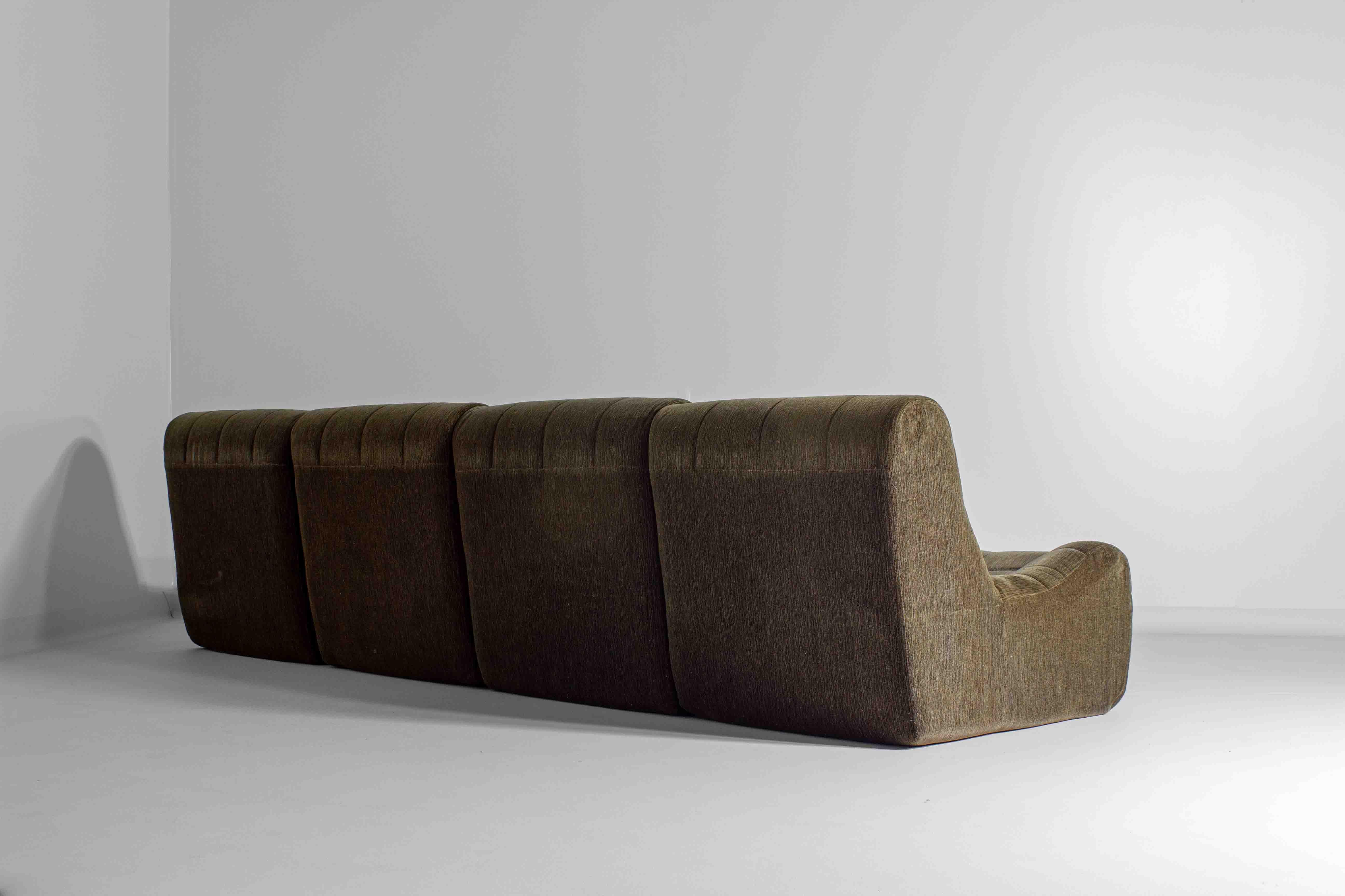 Modular vintage block sofa, Belgium 1970s For Sale 4