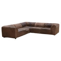 Modular Vintage Leather Sofa by Bernd Münzebrock for Walter Knoll