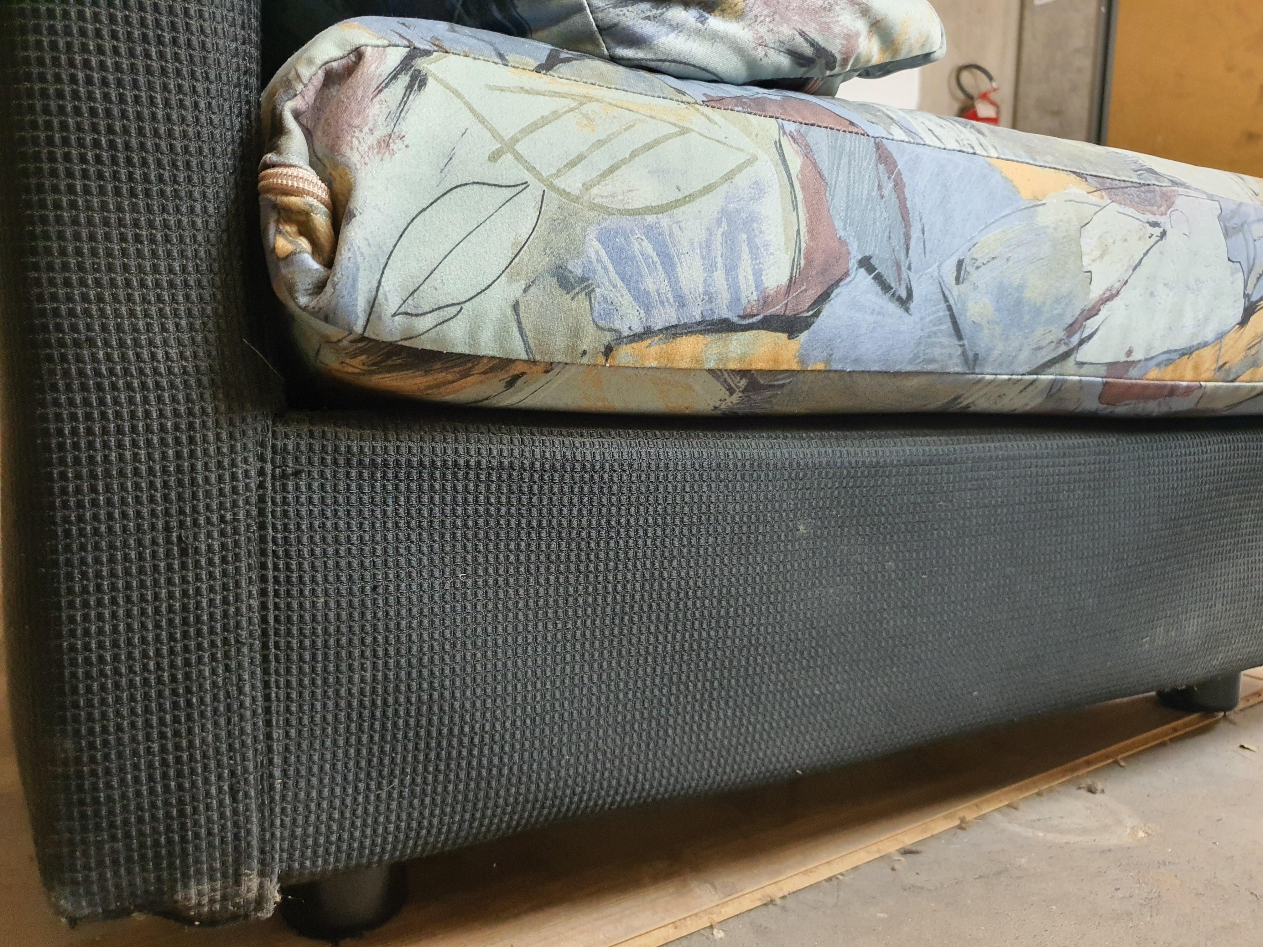 Modulares Vintage-Sofa mit Kissen und Armlehnen im Angebot 11