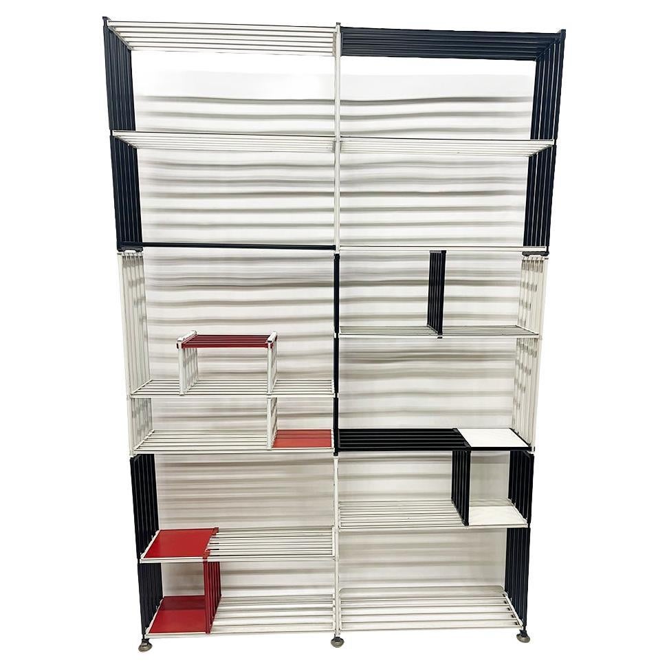 Modular wall bookcase by Tjerk Reijenga for Pilastro, ca 1960 For Sale