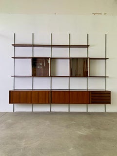 Modular wall-mounted bookcase E 22 Bookcase by Ovaldo Borsani, Italy, 1960s