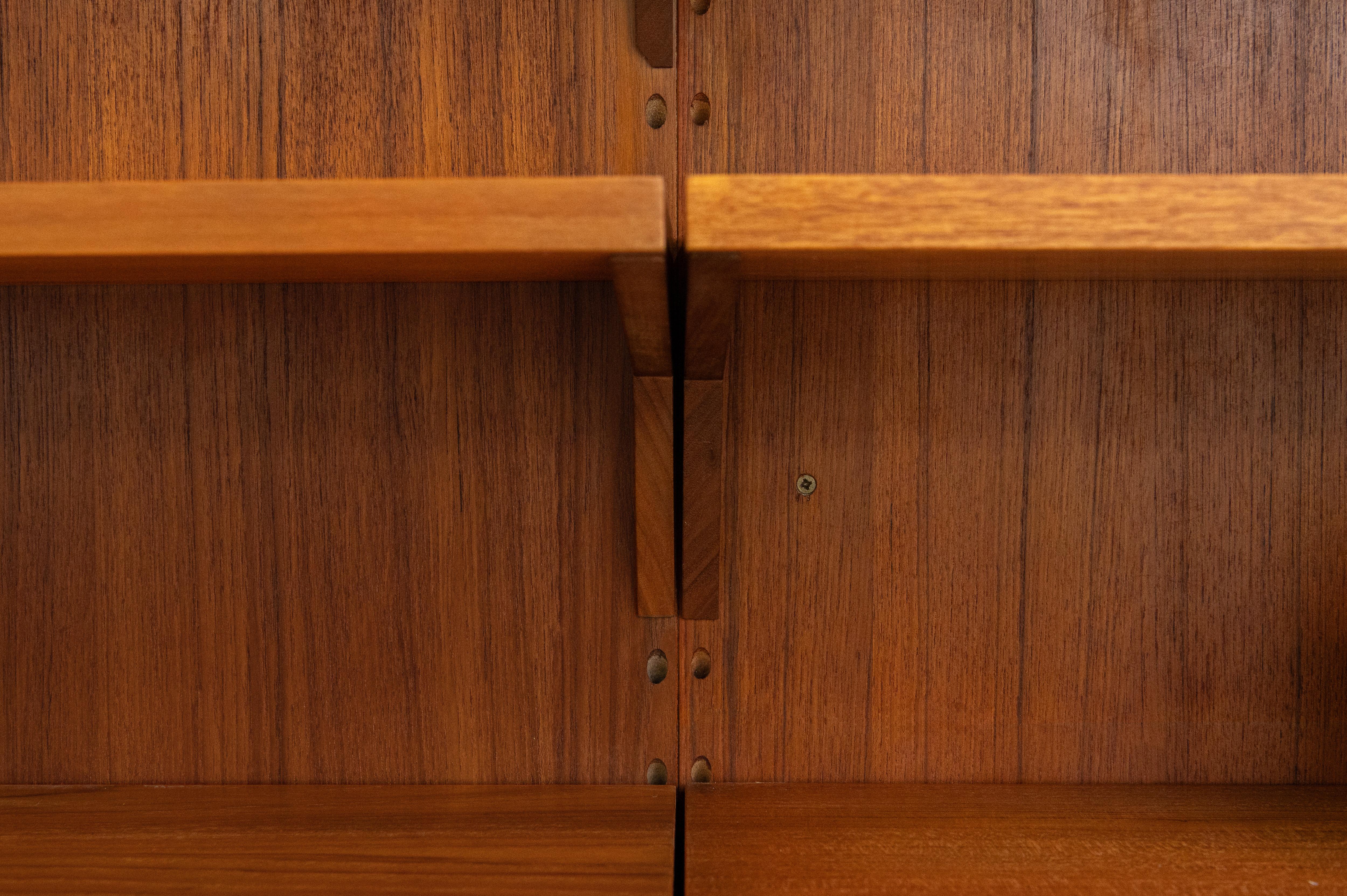Modular wall unit by Poul Cadovius in teak In Good Condition In Ranst, VAN