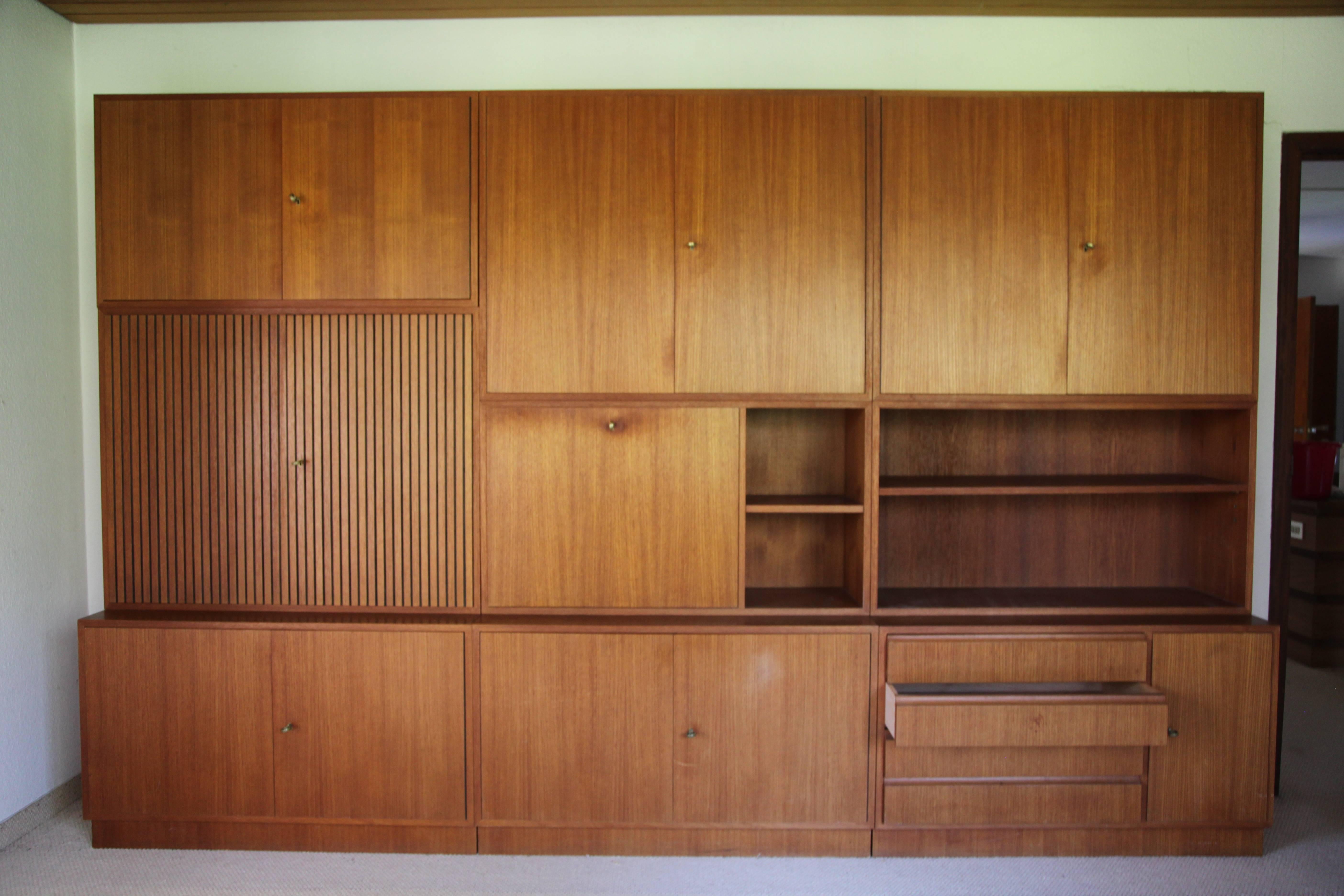 Modular Wall Unit Designed by Georg Satink for WK Möbel, Germany, 1952 For Sale 5
