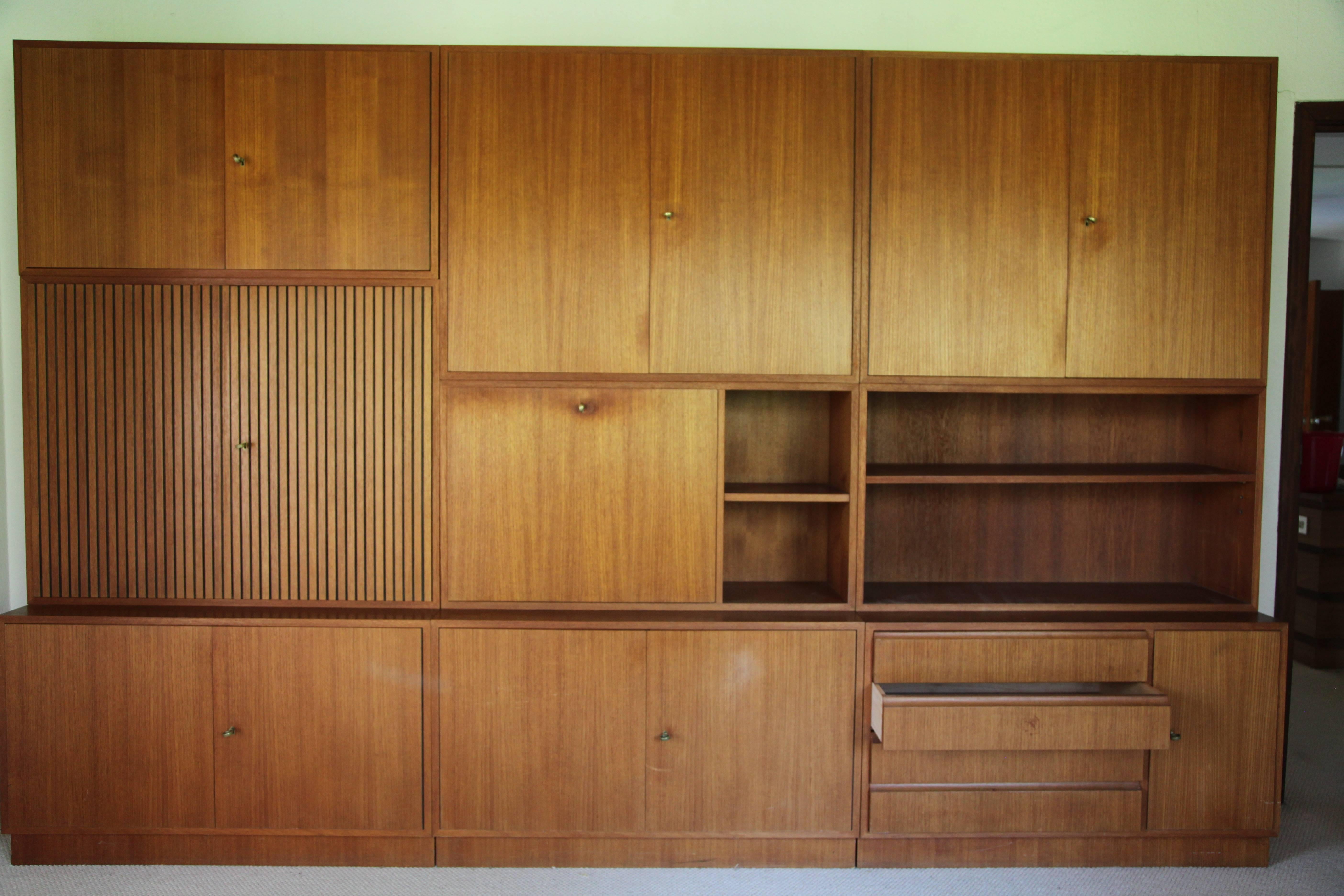 Modular Wall Unit Designed by Georg Satink for WK Möbel, Germany, 1952 For Sale 6