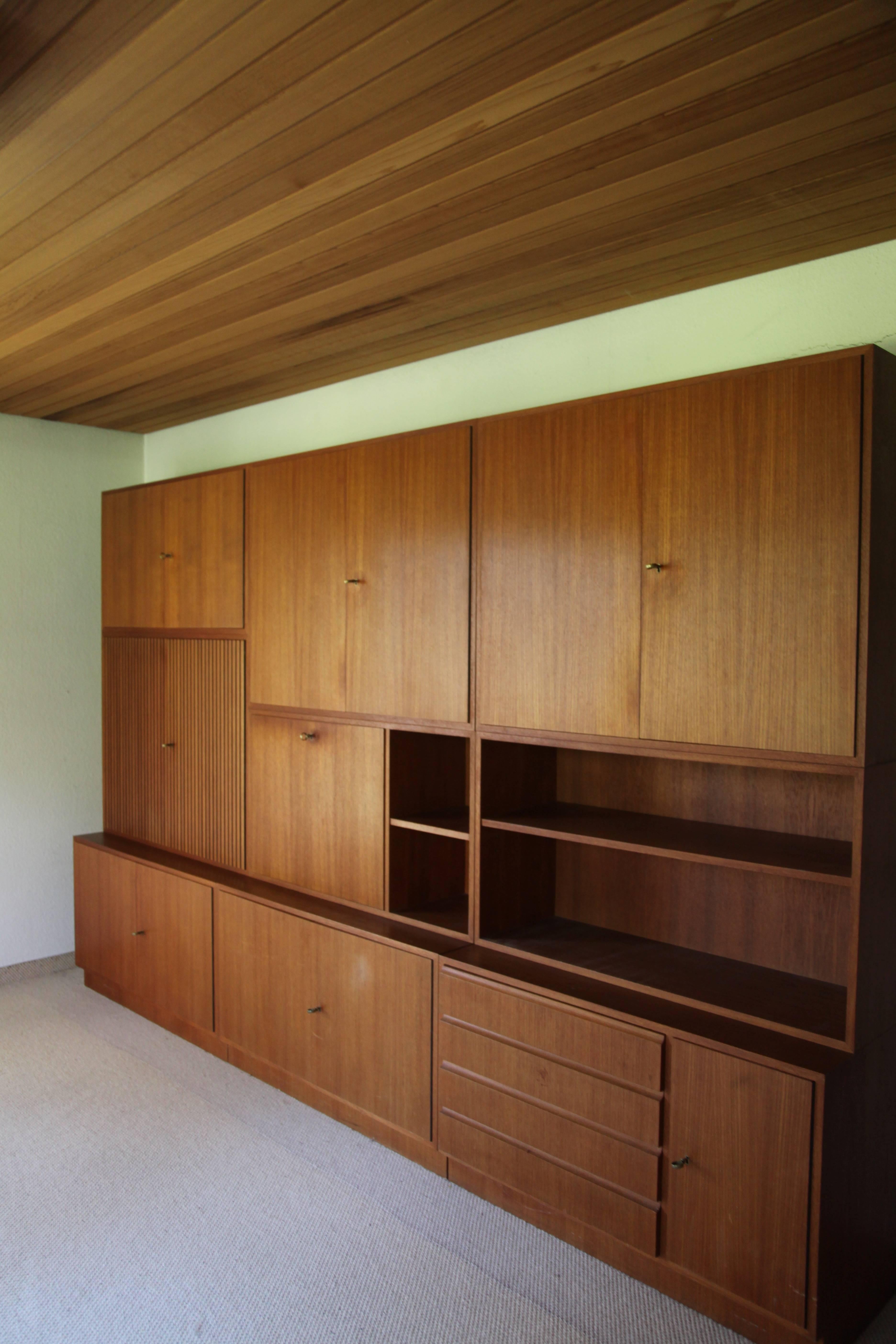 Modular Wall Unit Designed by Georg Satink for WK Möbel, Germany, 1952 For Sale 7