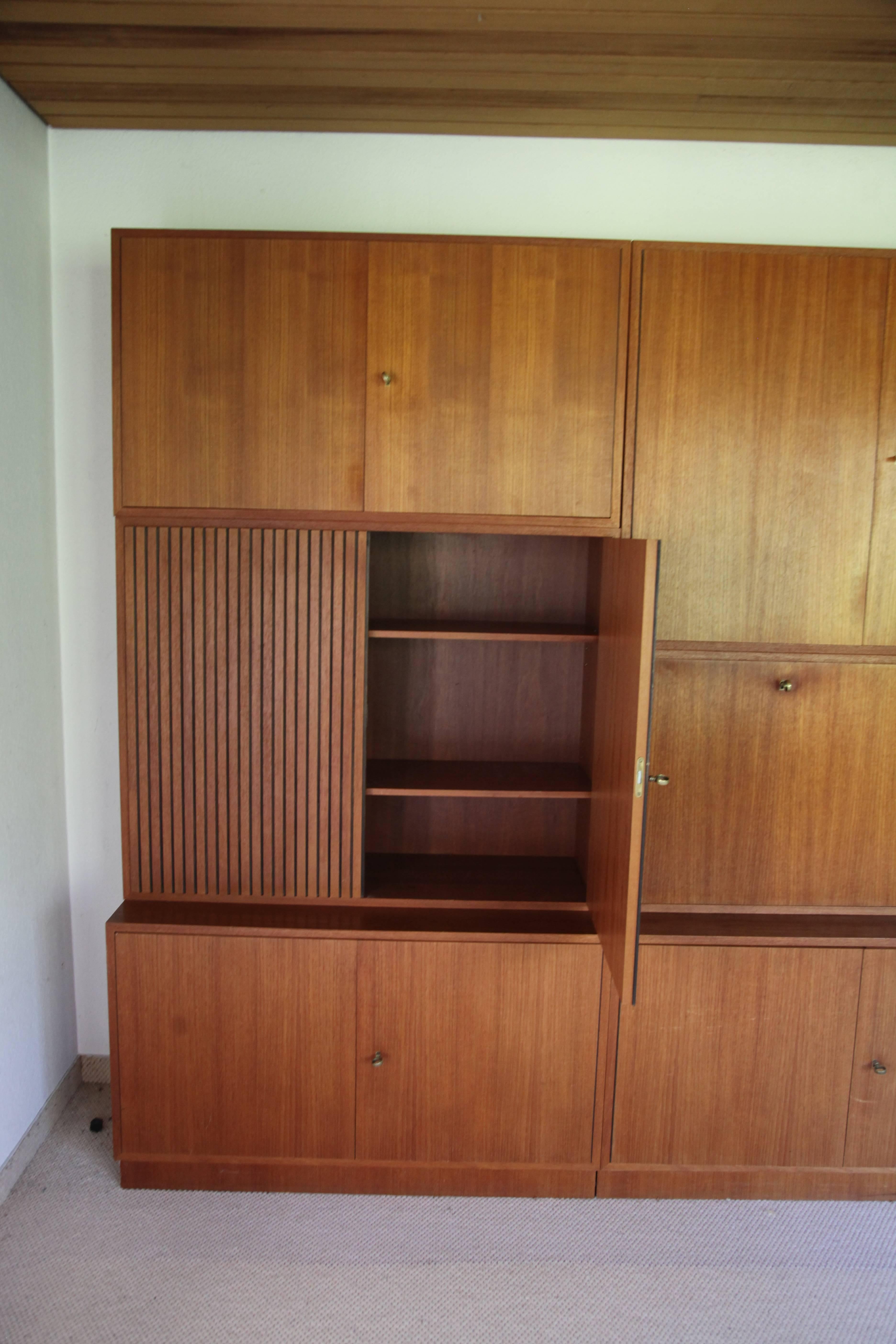Mid-20th Century Modular Wall Unit Designed by Georg Satink for WK Möbel, Germany, 1952 For Sale