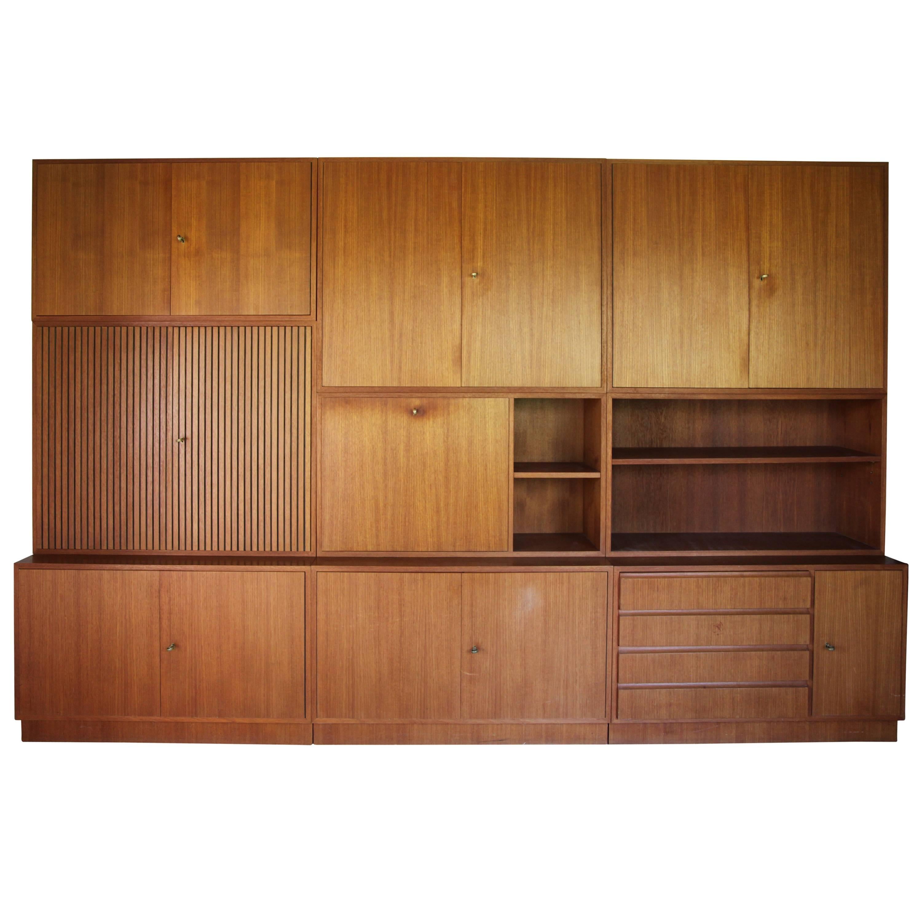 Modular Wall Unit Designed by Georg Satink for WK Möbel, Germany, 1952 For Sale