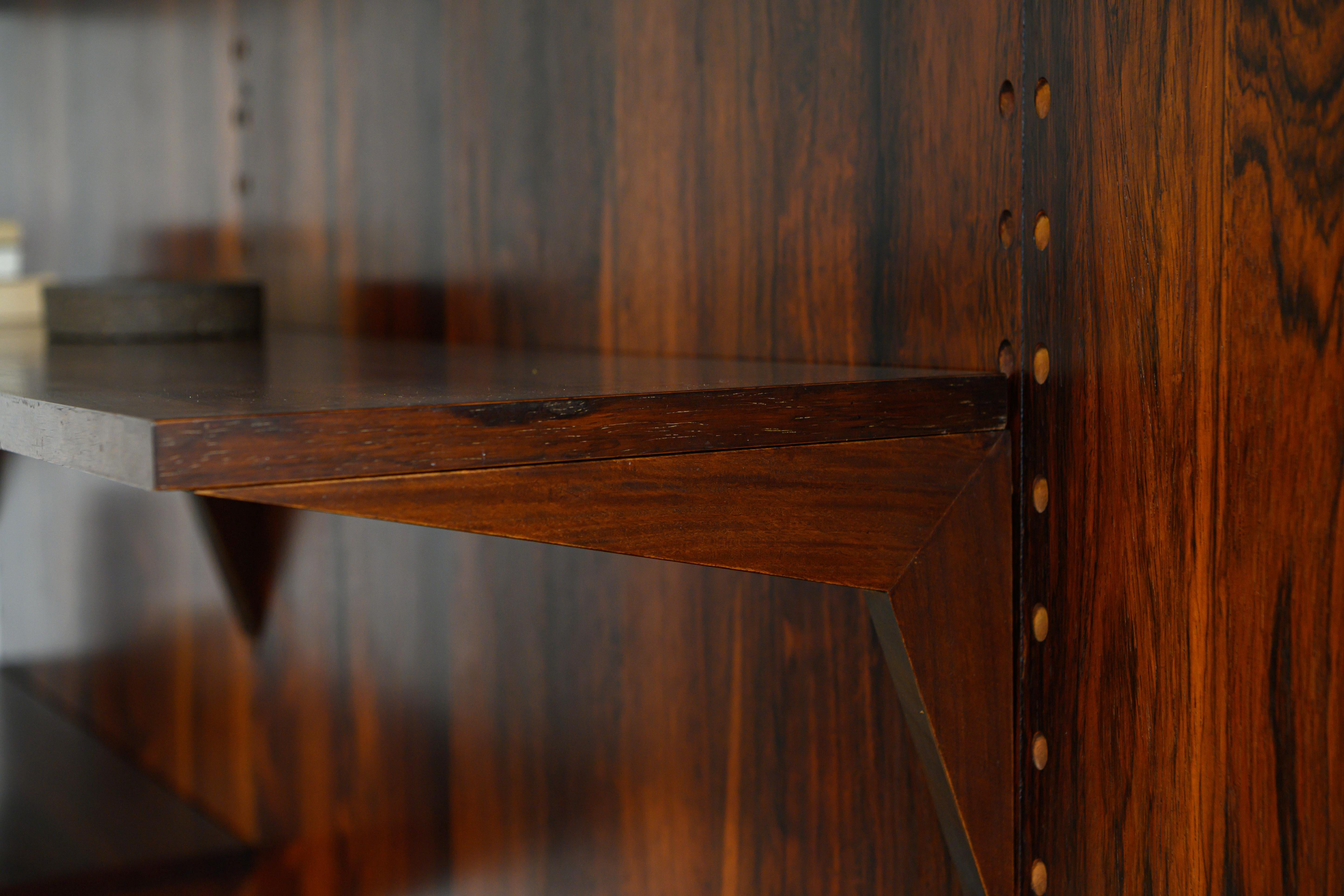 Danish Modular Wall Unit in rosewood by Poul Cadovius for Cado, Denmark, 1960s For Sale