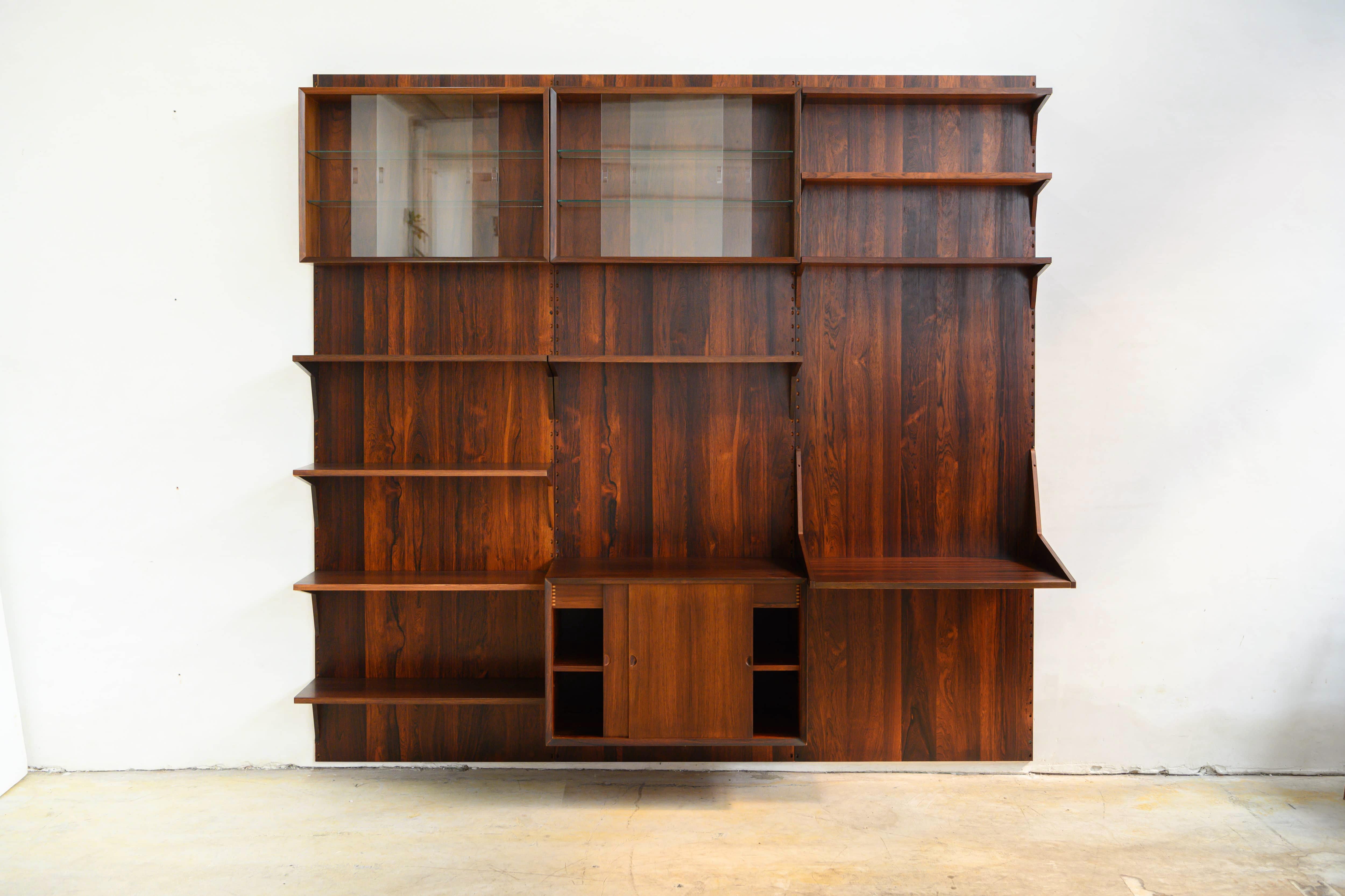 Modular Wall Unit in rosewood by Poul Cadovius for Cado, Denmark, 1960s For Sale 2