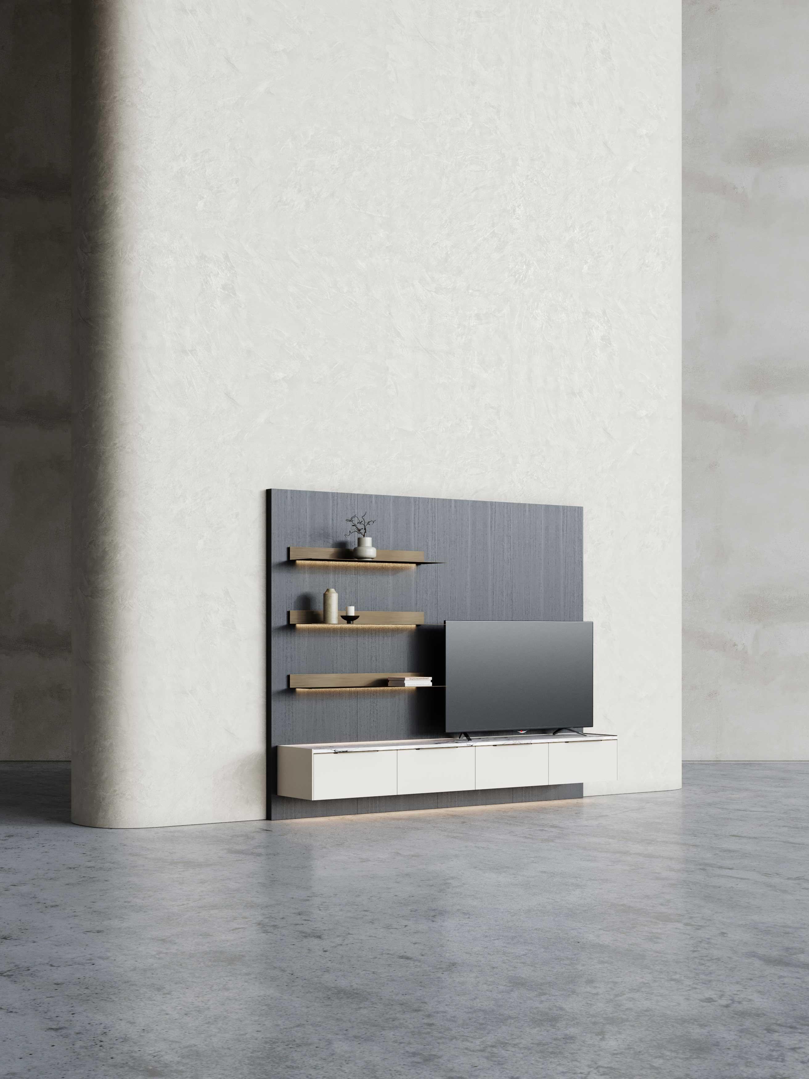 modular tv cabinet with shelves