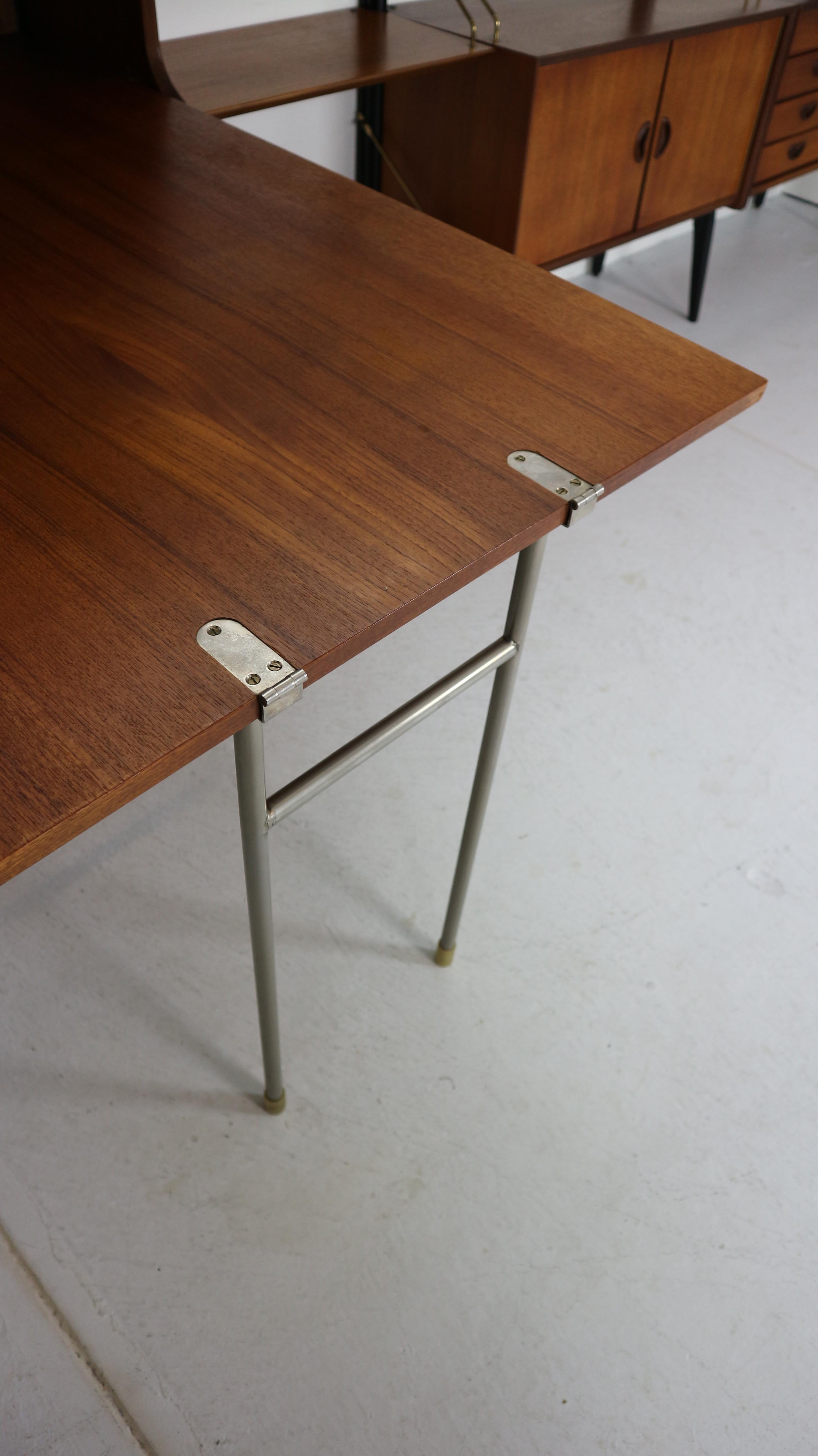 Modular Wall Unit- Secretary by Louis Van Teeffelen for Webe, Dutch Design 1950s 4