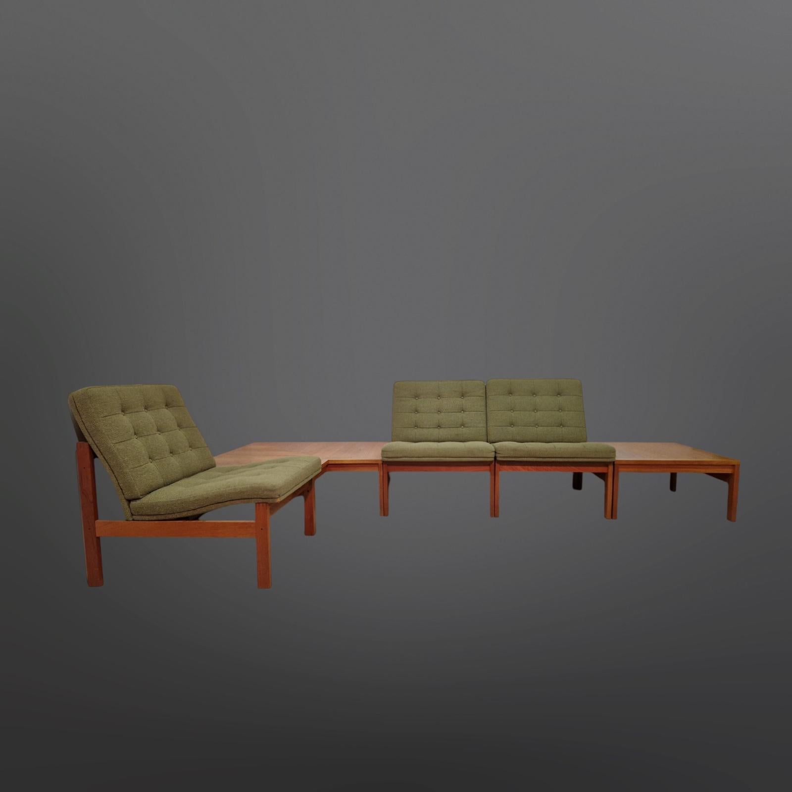 Fabric Moduline living room set by Knudsen & Lind for Cado, Denmark 1960s