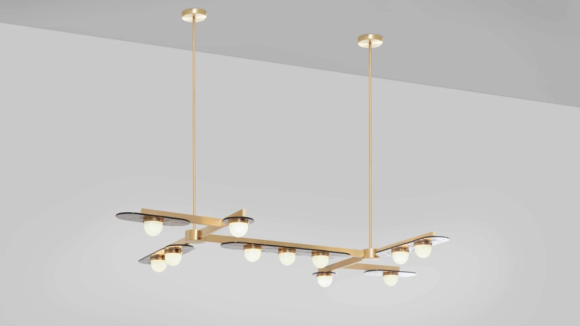 British Modulo Grid 11 Chandelier by Cto Lighting For Sale