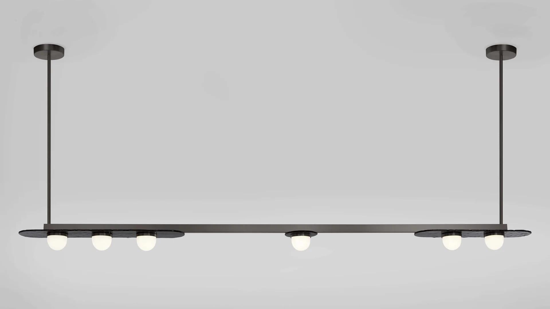 Brass Modulo Horizontal Pendant by CTO Lighting For Sale
