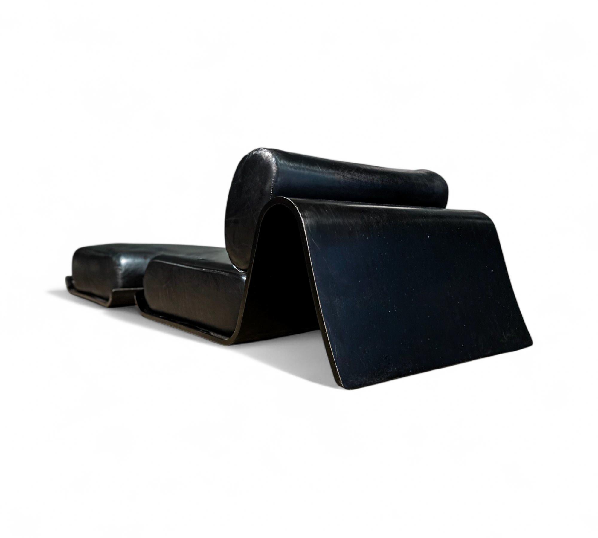 “Modulo” Low Easy Chair with Ottoman by Oscar & Anna Maria Niemeyer, 1970's For Sale 5