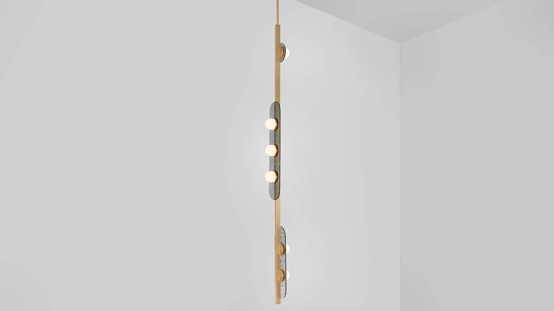Contemporary Modulo Vertical Pendant by CTO Lighting
