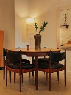 Modus Armless Leather and Wood Chair by Kristian Solmer Vedel for Søren Willadse