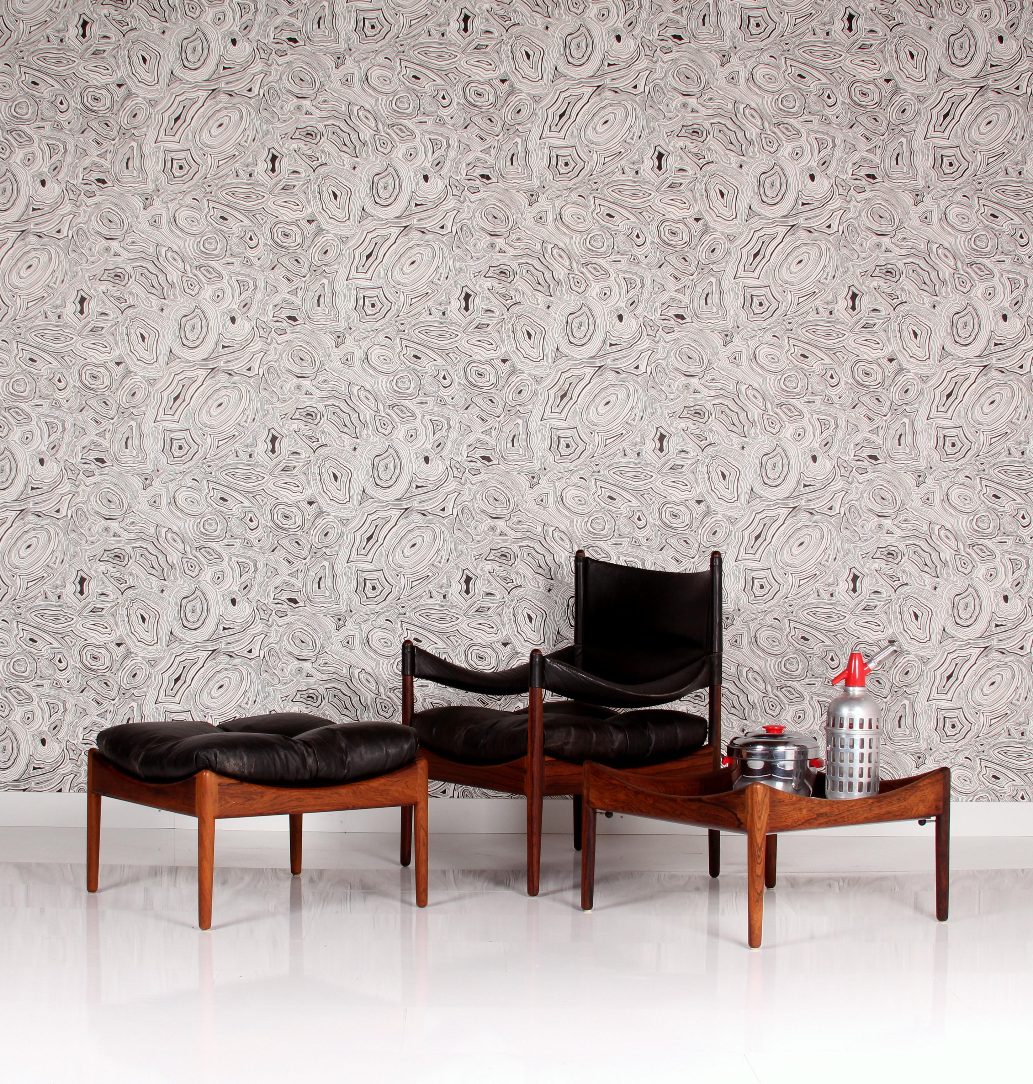 Danois Ensemble de 3 chaises longues MODUS de Kristian Solmer Vedel, 1 tabouret et 2 tables basses en vente