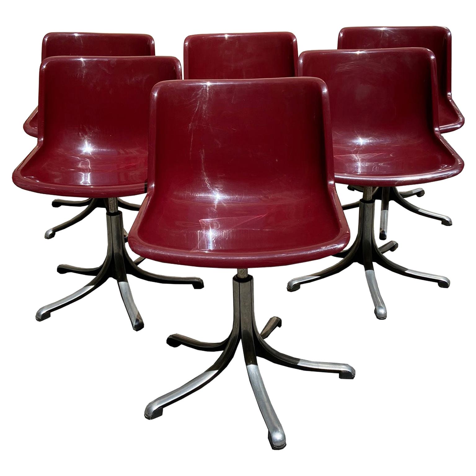 Modus Chairs by Osvaldo Borsani for Tecno, 1970s, Set of 6