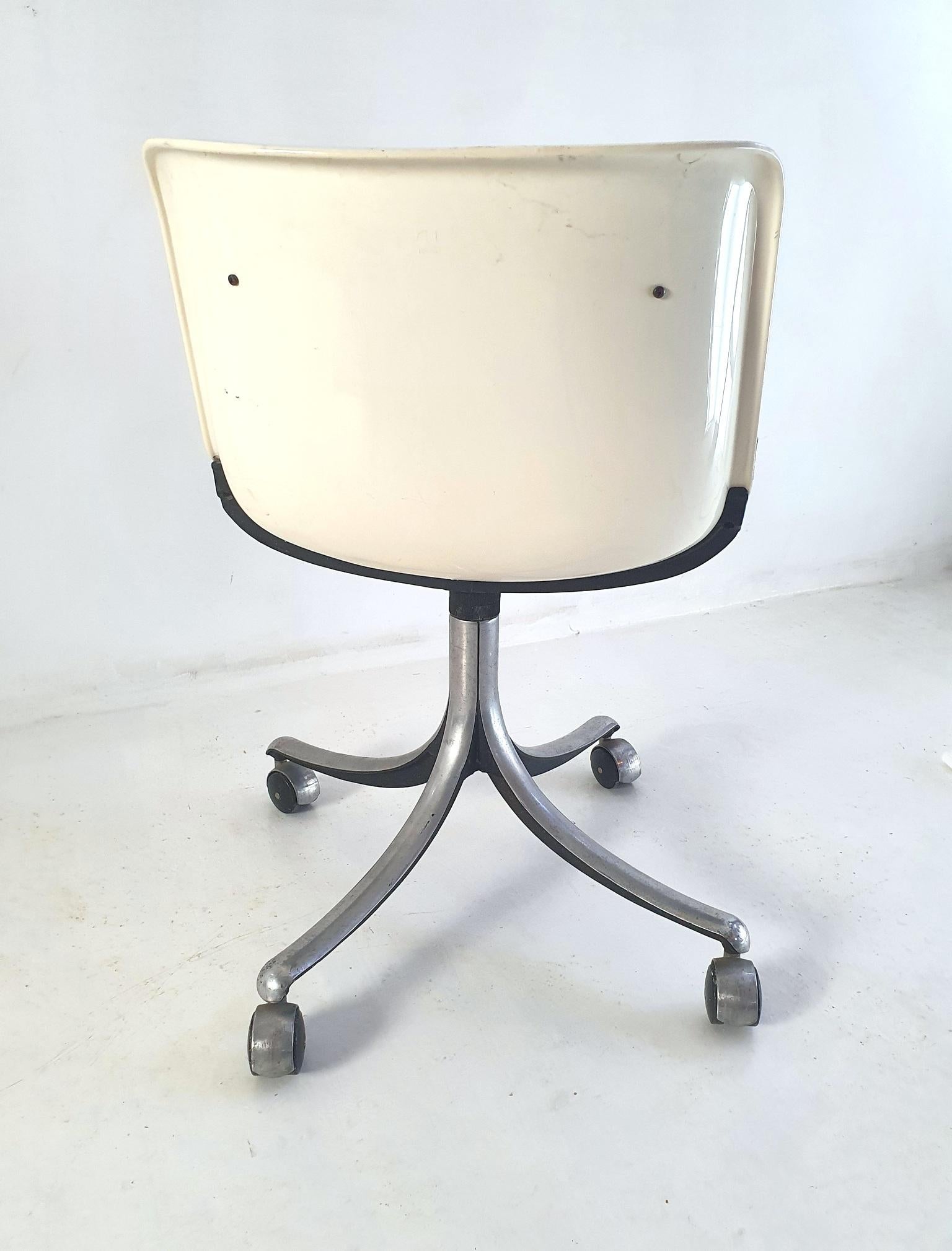 Aluminium Chaise de bureau Modus d'Osvaldo Borsani pour Tecno en vente